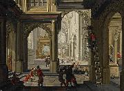 Iconoclasts in a church Dirck van  Delen